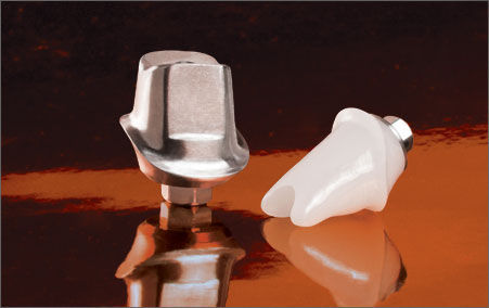 直线型种植体基台 / 氧化锆 / 钛 / 内部