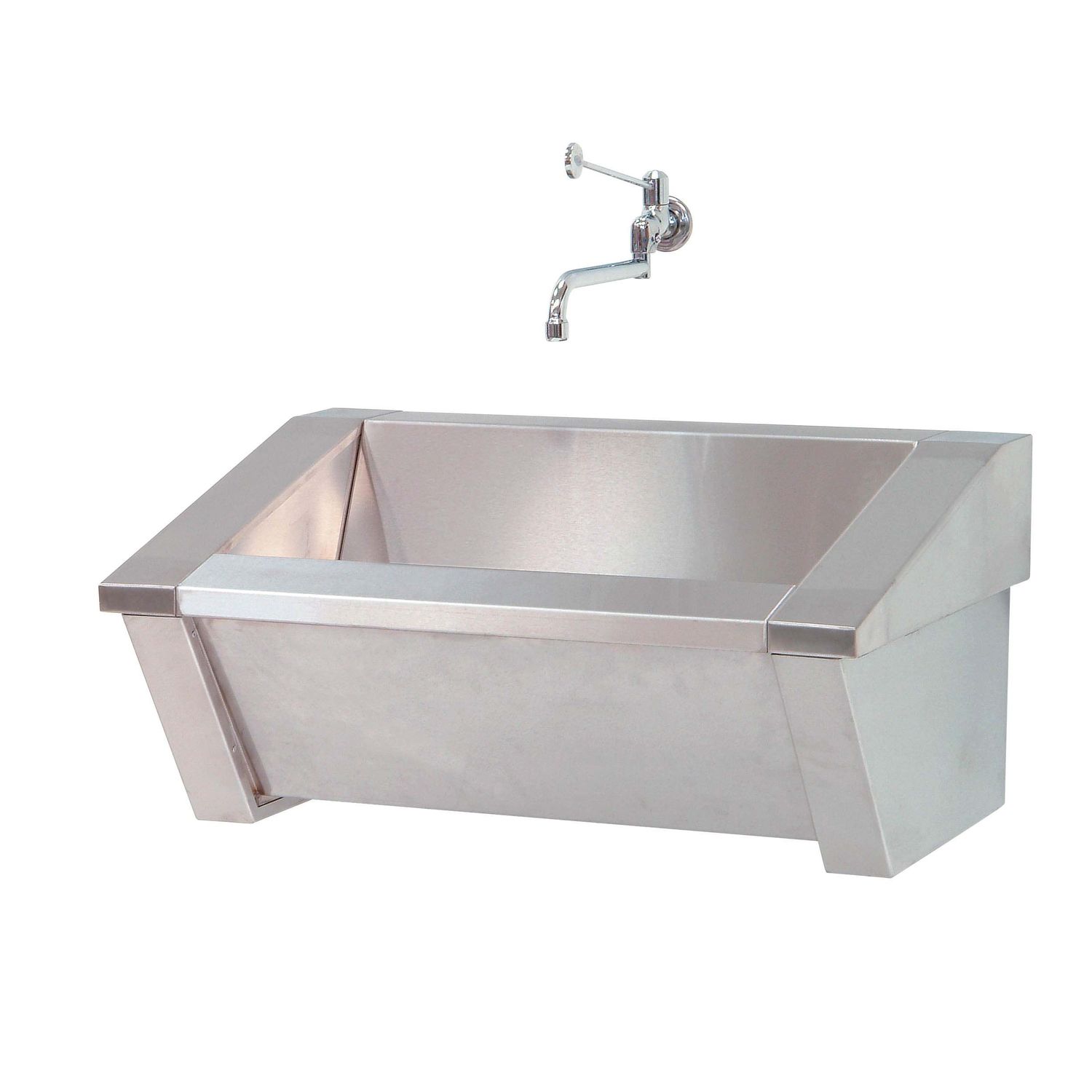 单人外科洗手池 / 不锈钢