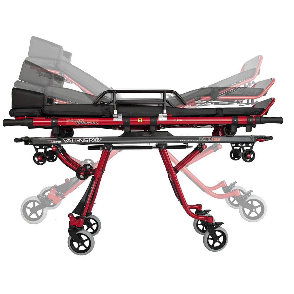 pour ambulances担架车 / 气动 / 可调高度 / 椅背可调