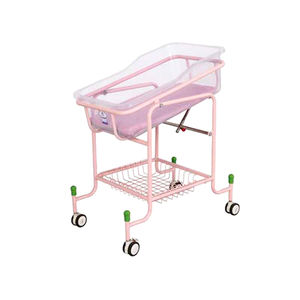 带滑轮医用婴儿床 1