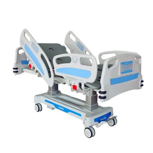 重症监护病床 - DL5795I	 - Pinxing Medical Equipment - 电动 / 高度可调节 / 带滑轮