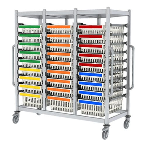 医院用推车 - SLS-UUU-1640 + Color-Coding - Pegasus Medical Concepts - 用于消毒篮 / 通用 / 药品
