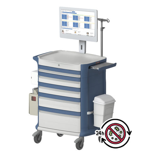 护理推车 - POLY AIO 41" - Pegasus Medical Concepts - 医院用 / 用于药物 / 多功能