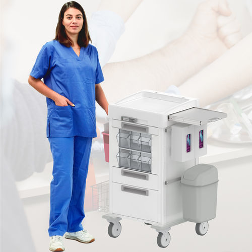 医用手推车 - ECOLINE 40x40  Phlebotomy Pro 1 - Pegasus Medical Concepts - 用于无菌物品 / 实验室 / 药品