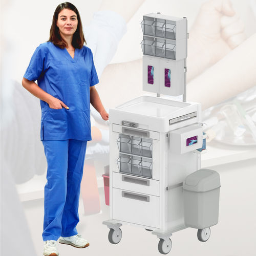 医用手推车 - ECOLINE 40x40 Phlebotomy Pro 2 - Pegasus Medical Concepts - 实验室 / 用于耗材 / 药品