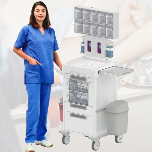 医用推车 - Ecoline 40x40 Phlebotomy Pro 3 - Pegasus Medical Concepts - 医院用 / 护理 / 带抽屉