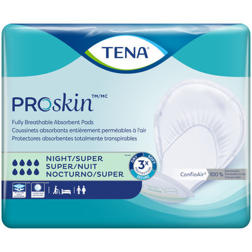成人卫生巾 - PROSKIN NIGHT SUPER - TENA - 呼吸 / 每盒24