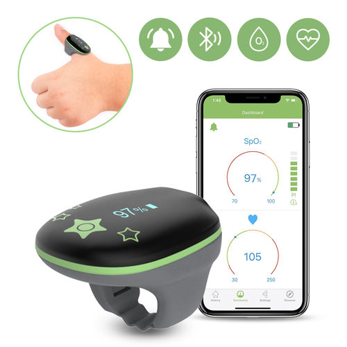 环形脉搏血氧仪 - KidsO2 - Shenzhen Viatom Technology Co., Ltd. - CPAP疗法 / 居家护理 / 儿科