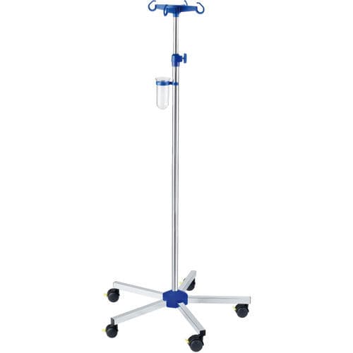 带滑轮输液架 - GSPRI-N41221 - G. SAMARAS SA - Medical Gas Solutions - 4 个钩子 / 不锈钢