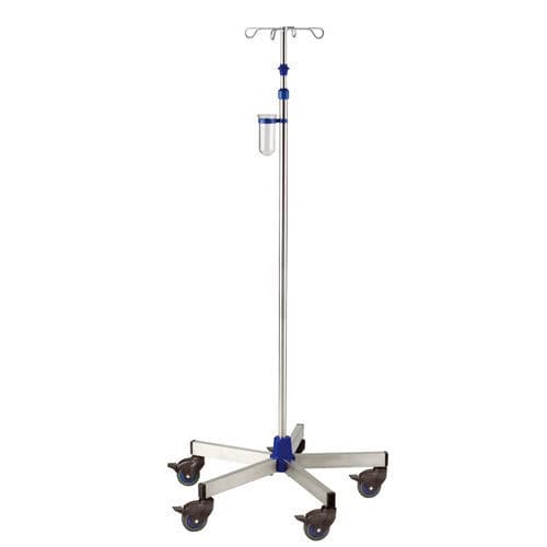 带滑轮输液架 - GSPRI-I12212 - G. SAMARAS SA - Medical Gas Solutions - 4 个钩子 / 不锈钢