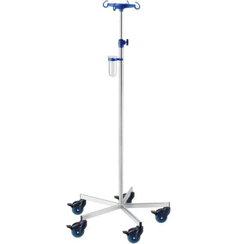 带滑轮输液架 - GSPRI-M12121 - G. SAMARAS SA - Medical Gas Solutions - 4 个钩子