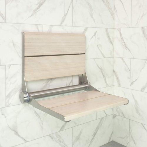 带椅背浴室座椅 - SerenaSeat PRO - HealthCraft Products - 折叠 / 壁挂