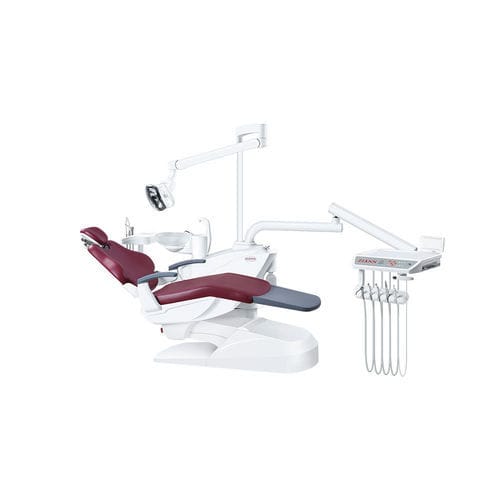 带电动椅牙科治疗设备 - ZA-208C - Foshan Ziann Medical Apparatus Co., Ltd - 具有活动头枕 / 带器械架 / 带LED照明