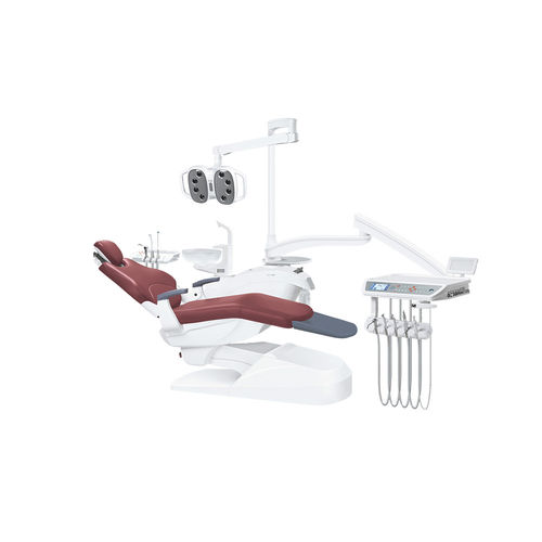带电动椅牙科治疗设备 - ZA-208A - Foshan Ziann Medical Apparatus Co., Ltd - 具有活动头枕 / 带口腔内摄像机 / 带LED照明