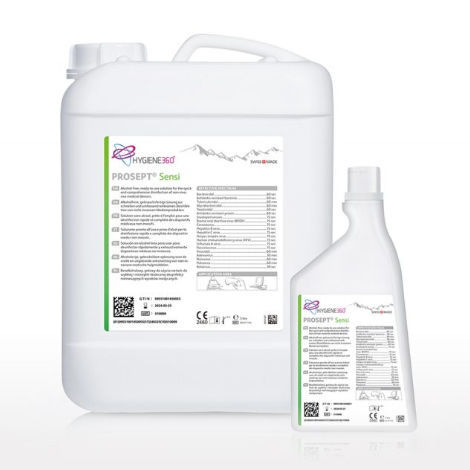 医疗器械抗菌剂 - PROSEPT® Sensi - Hygiene360 AG - 液体 / 5000毫升 / 1000毫升