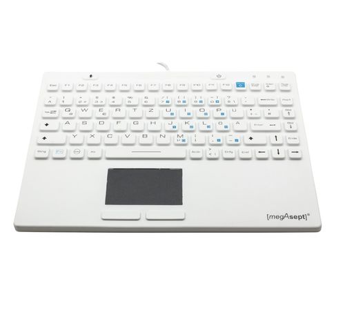 带触摸板医用键盘 - HYSILK97 - MEGABYTE Systemhaus GmbH - 带数字键区 / 硅胶 / 抗菌