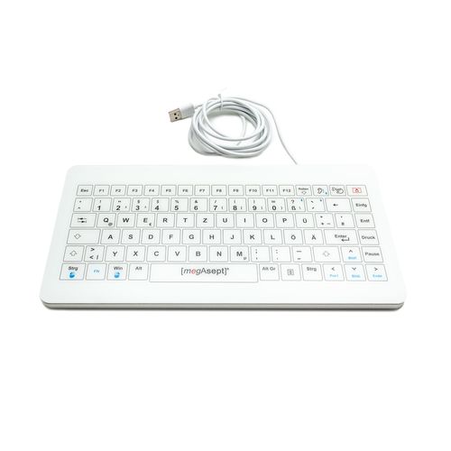 玻璃医用键盘 - megAsept touch mini - MEGABYTE Systemhaus GmbH - 抗菌 / 防感染 / 卫生