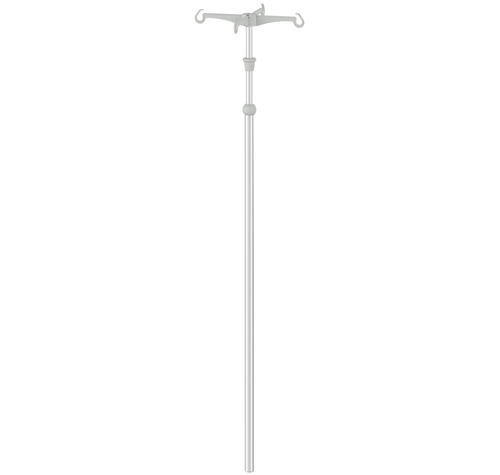 轨道输液架 - MG-SAR - Megasan Medical Gas Systems - 4 个钩子 / 不锈钢 / 铝制