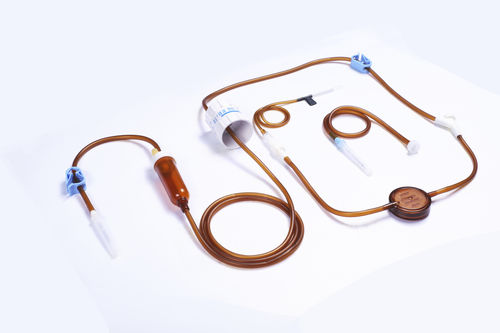 带过滤器防颗粒污染输液器 - Adjustable - Wuhan W.E.O Science & Technology Development - 带Y型连接器 / 带光线电防护 / 配有不含乳胶的部件