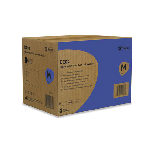 男女通用医院探视外套 - DC02 - Polyco Healthline - 聚丙烯 / 无纺布 / 白色