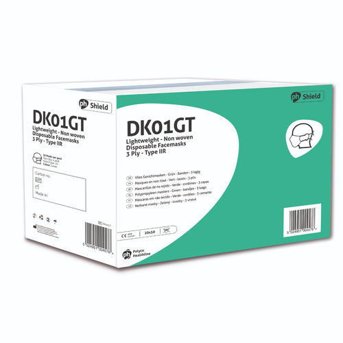 EN14683手术口罩 - DK01GT - Polyco Healthline - 聚丙烯 / 成人 / 50个每盒