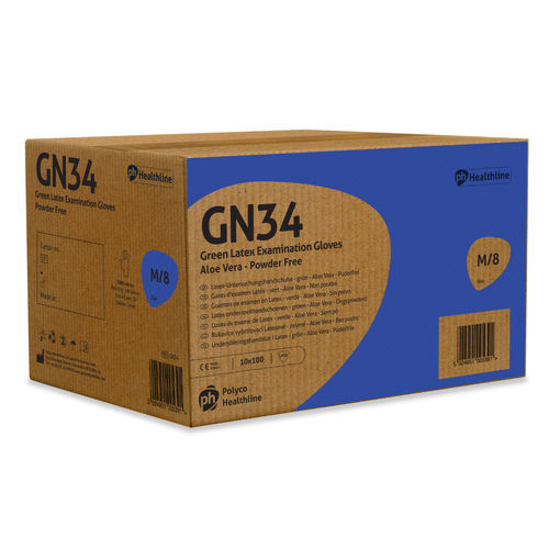乳胶手套 - GN34 - Polyco Healthline - 医用 / 无粉 / M