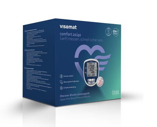 袖套电子血压计 - comfort 20/40 - visomat - 自动 / 充电电池 / 动脉弹性指标