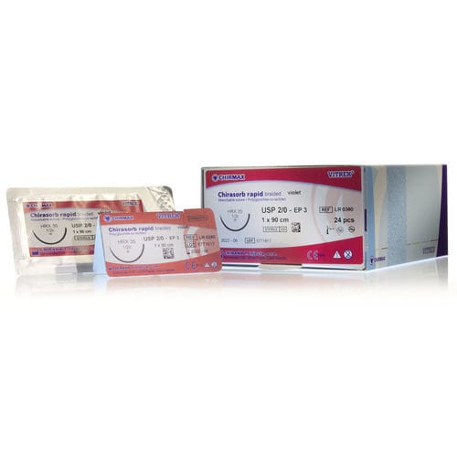 短期可吸收缝合线 - Chirasorb - Vitrex Medical A/S - 口腔外科 / 眼科手术 / 小儿综合外科手术