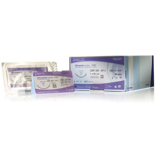 中期可吸收缝合线 - Chirasorb  - Vitrex Medical A/S - 眼科手术 / 软组织手术 / 6-0