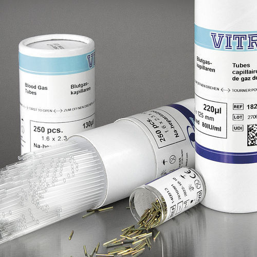 血液气体分析采样管 - 182513 - Vitrex Medical A/S - 圆柱 / 毛细血管血 / 塑料