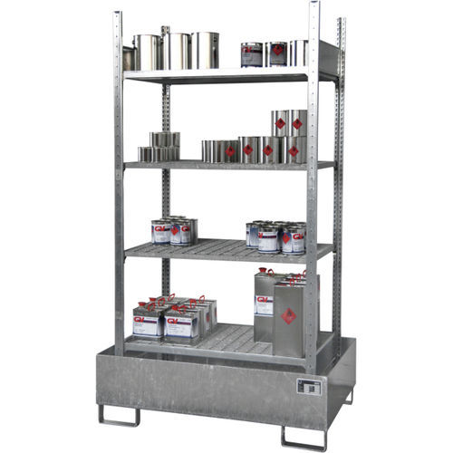 4层搁板货架 - 1.46.015 - Düperthal Sicherheitstechnik GmbH & Co. KG - 用于容器