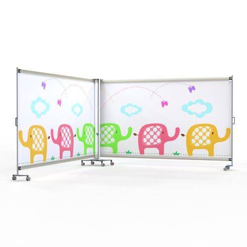 便携式医用隔断 - Duo - KwickScreen - 带滑轮 / 可伸缩 / 双板