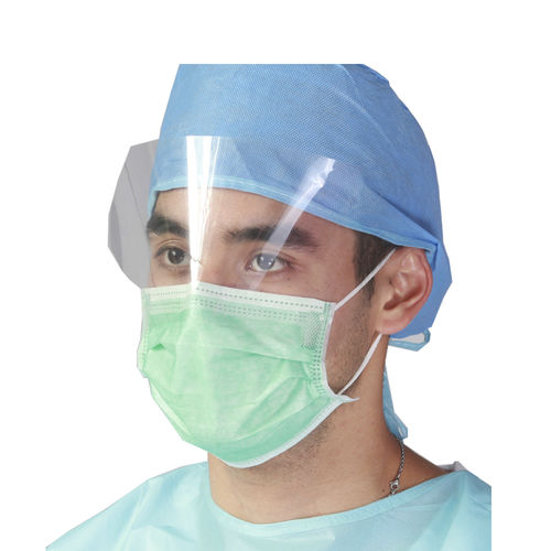 EN14683手术口罩 - WLM2005 - Hubei Wanli Protective Products - 带挡风镜 / 成人 / 绿色