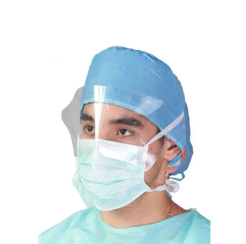 聚丙烯手术口罩 - WLM2002TV - Hubei Wanli Protective Products - 带挡风镜 / 成人 / 25个每盒