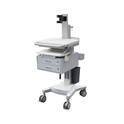 PC面板电脑推车 - MK-PC04 - Zhangjiagang Medi Medical Equipment - 可调高度 / 带抽屉
