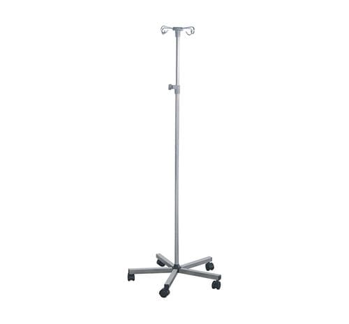 带滑轮输液架 - MK-IS02 - Zhangjiagang Medi Medical Equipment - 4 个钩子 / 伸缩 / 不锈钢