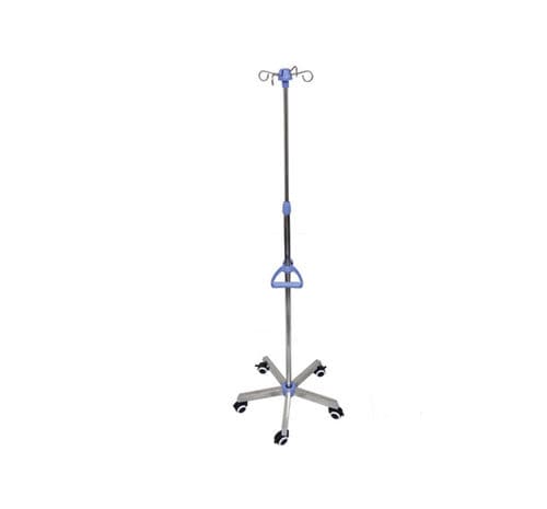 带滑轮输液架 - MK-IS03 - Zhangjiagang Medi Medical Equipment - 4 个钩子 / 伸缩 / 重型