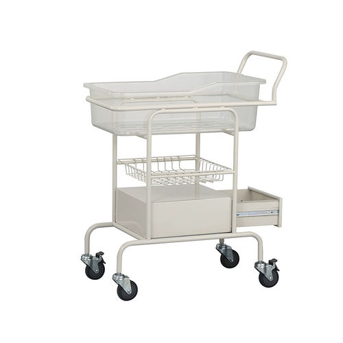 高度固定医用婴儿床 - MK-B06 - Zhangjiagang Medi Medical Equipment - 带滑轮 / 带收纳