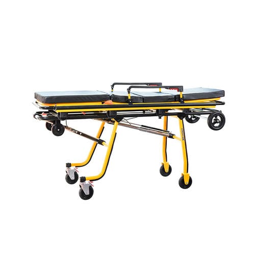 救护车担架 - YA-AC03 - Zhangjiagang Medi Medical Equipment - 折叠 / 椅背可调 / 铝制
