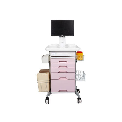 抽屉式电脑推车 - MK-PC07 - Zhangjiagang Medi Medical Equipment