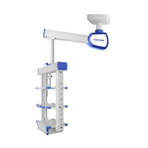 吊顶医用吊塔 - MD-E3 - Zhangjiagang Medi Medical Equipment - 内窥镜 / 单臂式 / 带吊篮