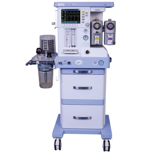 麻醉工作站推车 - EFLO 6 - BPL Medical Technologies - 带呼吸监控 / 带呼吸机 / 麻醉气体清除系统