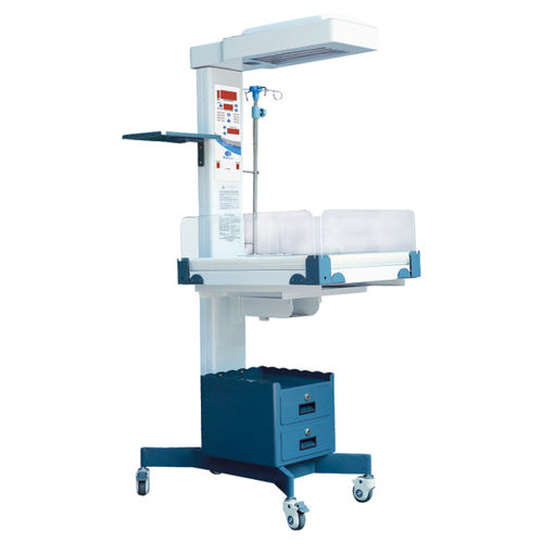 带光疗灯婴儿辐射保暖台 - BPL FLORET 1000 - BPL Medical Technologies - 滑轮