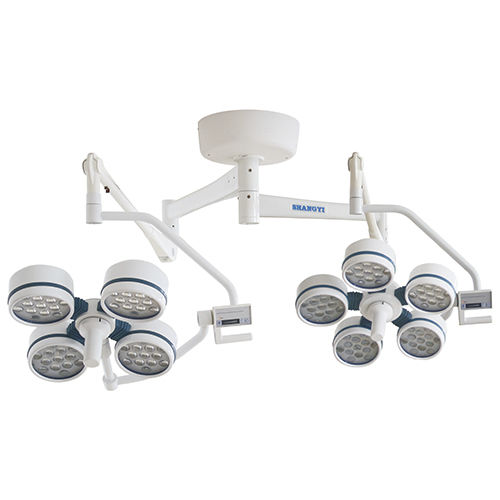 吊顶无影灯 - YD02-LED4+5 - Shanghai Huifeng Medical Instrument - LED / 卤素 / 2臂式