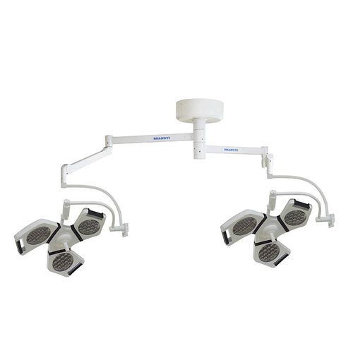 吊顶无影灯 - YD02-LED3+3 - Shanghai Huifeng Medical Instrument - LED / 卤素 / 2臂式