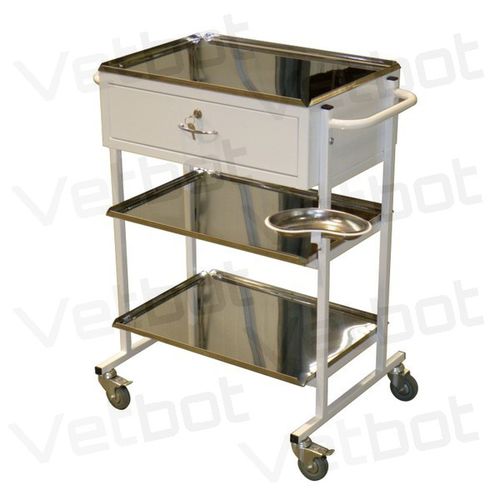 兽医诊所推车 - SP-02-9-R - Vetbot - 用于器械 / 不锈钢 / 1 屉式