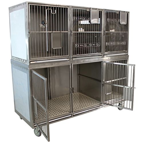 犬用动物笼具 - №80530  - Vetbot - 模块化 / 6格 / 不锈钢