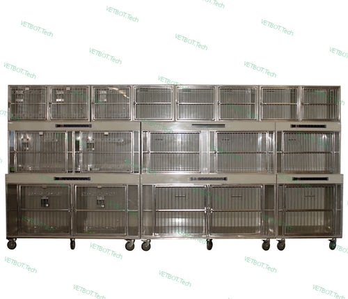 模块化动物笼具 - 80546 - Vetbot - 聚丙烯 / 带运动轮 / 5 模块