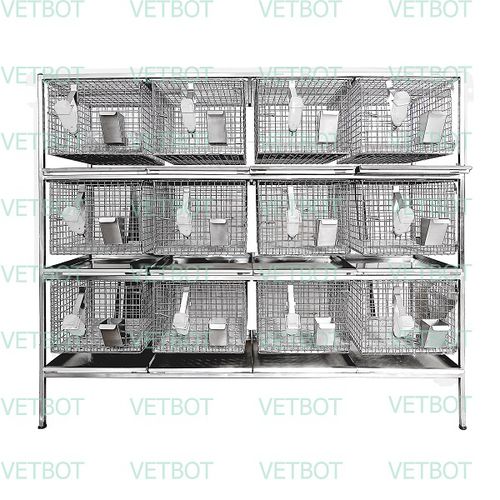 兔类动物笼具 - CL-1306.4 - Vetbot - 模块化 / 不锈钢 / 聚丙烯