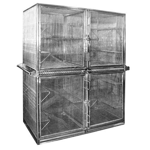 临床前研究实验动物笼具 - 2002CL - Vetbot - 用于鼬类 / 4格 / 带滑轮